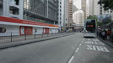 Streets of Hong Kong, steadicam - public transportation buses