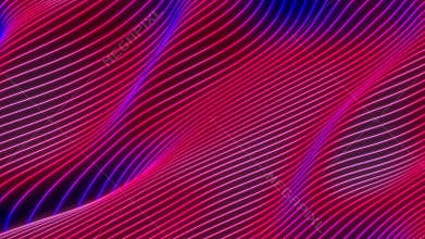 Abstract colorful wavy background in bright neon colors.