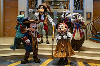 Disney characters group photo