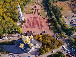 Photo Aerial view of the Marian Spiritual Center Zarvanytsia