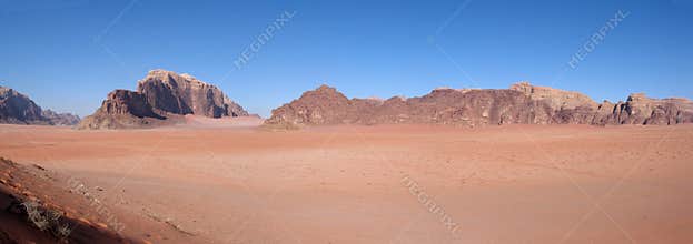 Panorama of wadi rum