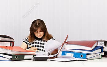 Accountant prepares for financial auditing