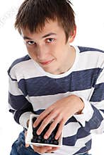Blueberries superfood - boy eating blueberries
