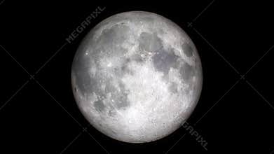 Beautiful Lunar Cycle Seamless. The Moon Phases Changing. Illuminated by the Sun Realistic Looped 3d Animation