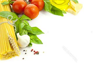 Ingredients for Italian cooking / frame