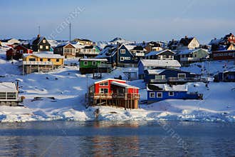 Colourful houses in Greenland
