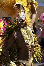 Man in costume nottinghill carnival london
