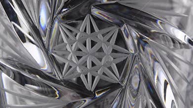 Glass vase rotating, abstract effect