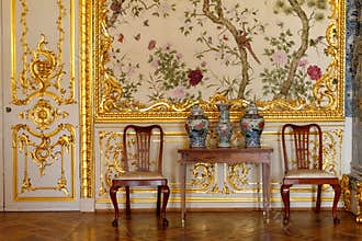 Floral art wall painting and element