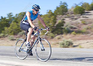 Teen Male Road Biker