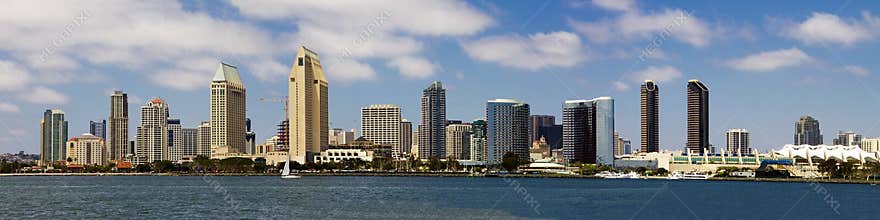 Downtown San Diego Seaside Cityscape Panorama