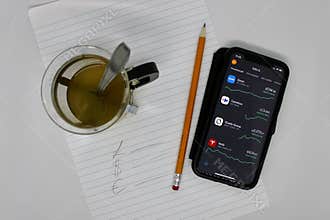 Stock Market Trading App on iPhone