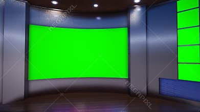 TV studio 3d rendering