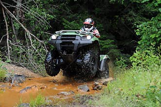 ATV in creek