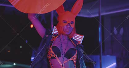 Cyber punk style party girls