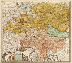 Old map of central Europe