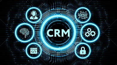 Business, Technology, Internet and network concept. CRM Customer Relationship Management
