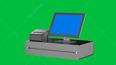 Empty screenÂ cashier machine