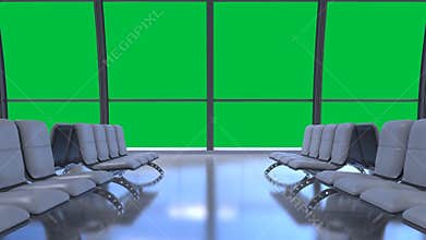 Airport terminal interior