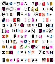 Cut and torn out font
