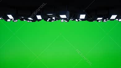 3D Virtual News Studio Background