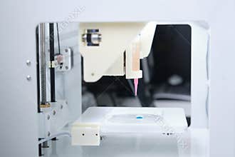 3D bioprinter ready to 3D print cells onto an electrode
