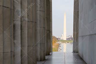 Lincoln Memorial, Washington Monument, DC, USA