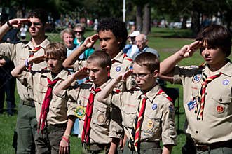 Boy Scouts at September 11th Remembrance Ceremony