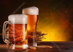 Still Life with a draft beer