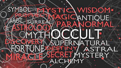 Mystical occult symbol. Astrology and religion video
