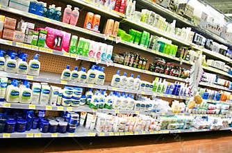Pharmacy Cosmetic and Lotion Aisle