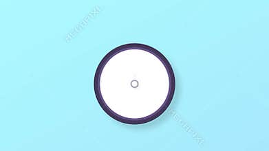 The 20 minutes timer. Stopwatch icon in flat style. Motion graphics.