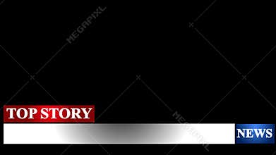 Simple and clean blank top story animated lower third in high resolution alpha channel.
