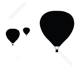 Hot air balloons vector
