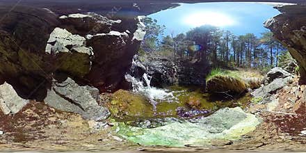 Cascade of small river stream