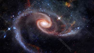Interstellar space travel universe to the Arp 273 that is 300 million light years away in the constellation Andromeda.
