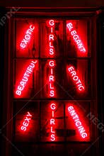 Exotic Enticing Erotic Girls Red Neon Sign
