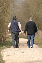 Two men walking