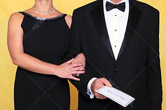 Black tie evening dress invitation