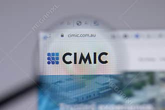 Los Angeles, California, USA - 1 June 2021: CIMIC Group logo or icon on website page, Illustrative Editorial