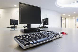 Computers in an office