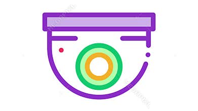 Security Surveillance Camera Icon Animation