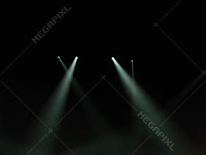 Spot light beams in darkness
