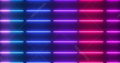 Neon abstract lines animation on a black background. Easy to use in any video. Technology video material animation