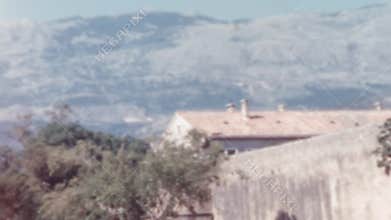 Stone Wall in the Old Town of Budva Montenegro 1960s Panoramic View