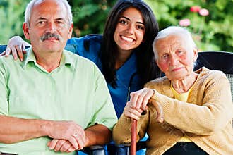 Nurse with Elderly People