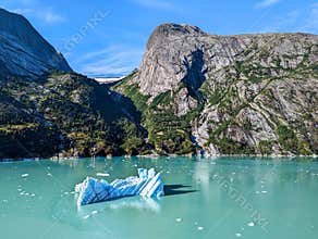 Floating ice in the Endicott arm, Alaska