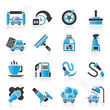Car wash objects and icons