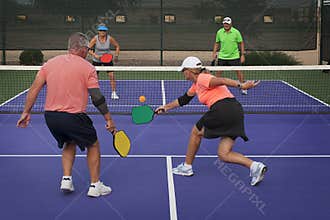Pickleball Action - Mixed Doubles 1