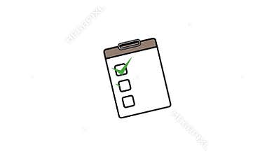 Paper Board Checkbox Animation White Background Video 4K